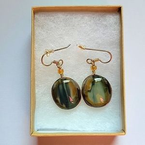 Art Glass Drop Earrings